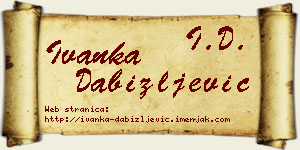 Ivanka Dabižljević vizit kartica